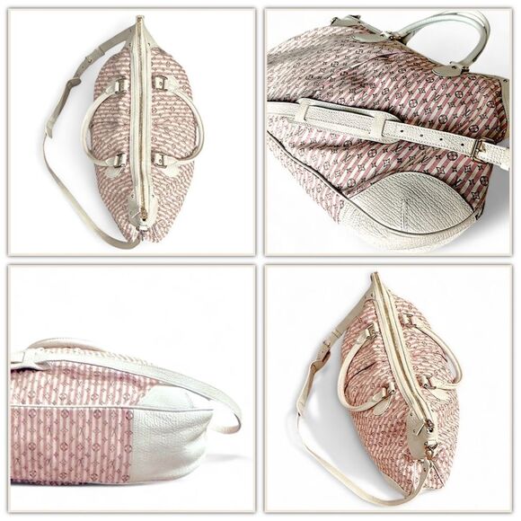 Louis Vuitton Monogram Mini Lin Croisette Marina PM Handbag 2 Way Rouge Pink - Picture 11 of 16